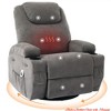 Rocker Recliner Chair w/ Massage and Heat, 360° Swivel and Rocking Function, Overstuffed Arms and Back for Ultimate Comfort - 2 of 4