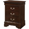 NicBex Elegant Nightstand with 3 Drawers Bedside Table with Metal Handles End Table for Bedroom, Living Room - 3 of 4