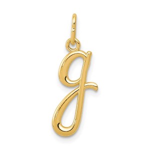 Black Bow Jewelry 14k Yellow Gold, Claire Collection Mini Lower Case Initial G Charm - 1 of 4