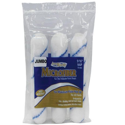 ArroWorthy Microfiber 4 in. W X 9/16 in. Jumbo Mini Paint Roller Cover 3 pk