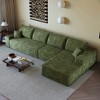 Whisen Convertible Sleeper Sofa Bed, Plush Corduroy Fabric, Back Support with Pillow - 3 of 4