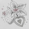 Rerun Island Women's Strawberries Gradient Outline Slice Short Sleeve Graphic Cotton Retro Vintage Ranger Baby Tee - White Caviar L - 2 of 4