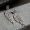 SOHI Women's Crystal Silver The Adeline Drop Earrings - 2 of 4