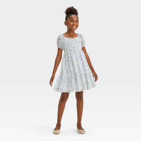 Girls white best sale dress target