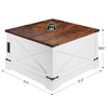 NicBex Square Lift Top Coffee Table with 2 USB Ports and Outlets for Living Room,Bedroom,White - image 3 of 4