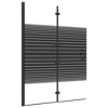 VidaXL Folding Shower Enclosure ESG 39.4 in.x55.1 in. Black - 2 of 4