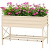 Outsunny Galvanized Raised Garden Bed, Metal Planter Box with Legs, Storage Shelf and Bed Liner - 4 of 4