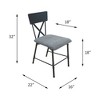 Upholstered Office Chair with Soft Foam Cushion, Ergonomic Design, and Durable Metal Frame - 3 of 4