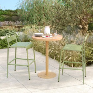 Coolbibila-Patio Chair Set Of 2, Bar Stools With Modern And Sleek Design, 40'' Hight Bar Stools With Low Back - 1 of 4