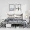 vidaXL 12" Black Full Size Metal Bed Frame with Headboard No Mattress - 3 of 4