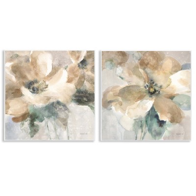 Stupell Industries Abstract Beige Flowers, 12" x 12"