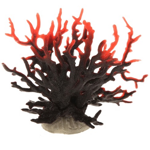 Unique Bargains Colorful Coral Reef Decor Mini Faux Coral Decor For  Aquarium Decorations 6.5x5.83 1 Pcs Black Red : Target