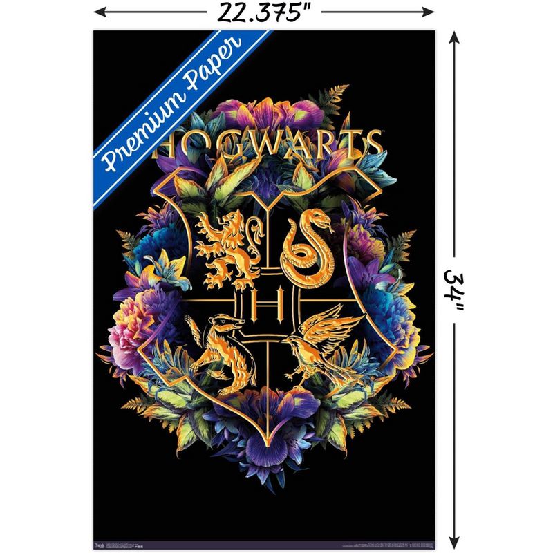 Trends International The Wizarding World: Harry Potter - Floral House Crests Unframed Wall Poster Prints, 3 of 6