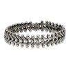 Chisel Stainless Steel Antiqued and Polished 8.25" Fancy Franco Link Bracelet - 4 of 4