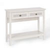NicBex Console Table with 3 Drawers and 2 Cabinets,Stylish Entryway Table with Metal Handles and Square Knobs,Couch Table for Living Room,White - 2 of 4