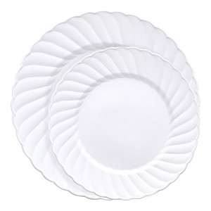 Smarty Had A Party White Flair Plastic Dinnerware Set - 144 Sets - 1 of 4