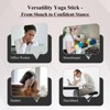 Yoga Stick for Stretching, 5ft Exercise Stick for Mobility & Flexibility, Bamboo Stretch Bar and Posture Pole with Non-Slip Grip, Black - 4 of 4