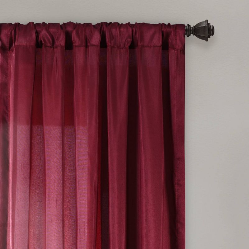 2pk 42&#34;x95&#34; Light Filtering Milione Fiori Curtain Panels Red - Lush D&#233;cor, 3 of 8
