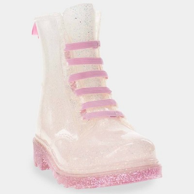 Toddler Girls' Western Chief Stella Shimmer Glitter Rain Boots - Silver
