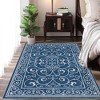 Modern Floral Rug Washable Area Rugs for Living Room Bedroom - 3 of 4