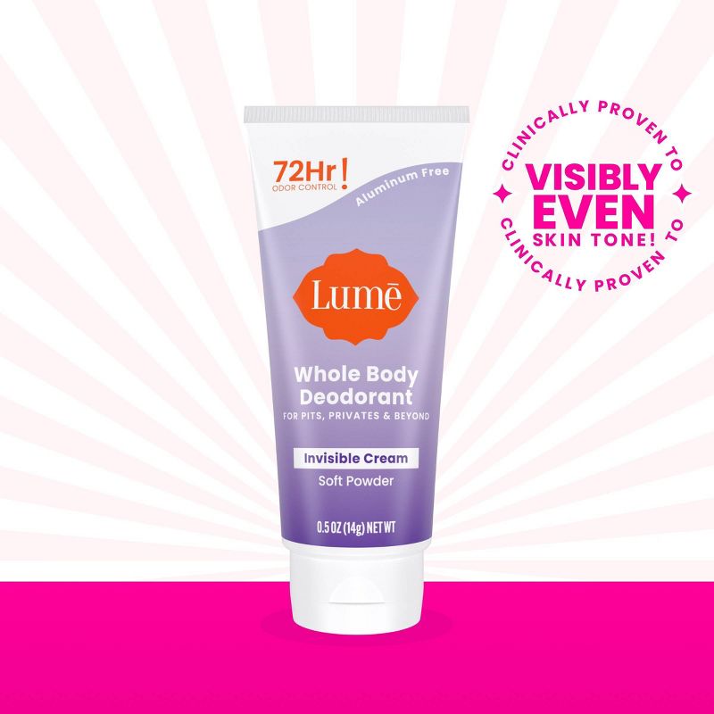 Lume Whole Body Women&#39;s Deodorant - Mini Invisible Cream Tube - Aluminum Free - Soft Powder Scent - Trial Size - 0.5oz, 5 of 12