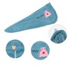 Unique Bargains Women Soft Piglet Pattern Hair Towel Blue 1 Pc - 3 of 3