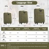 Lyngins 5-Piece Softside Luggage Set – 20" + 24" + 28" Spinner Suitcases with Wheels, Travel Duffel Bag & Toiletry Bag, Easy-Access Pockets - 2 of 4