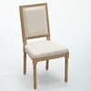 Kumasinova French Farmhouse Dining Chairs Set of 2,Kitchen Chairs with Square Upholstered/Rattan Back,Accent Chairs with Carved Wood/Hardwood Frame - 2 of 4