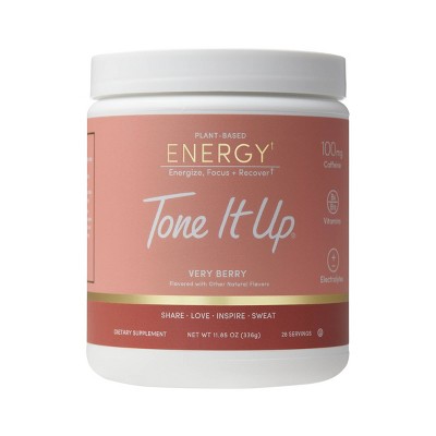 Tone It Up Plant Based 28 servings Energy Powder - Very Berry - 11.84oz