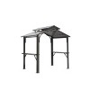 8×5 FT Hardtop Grill Gazebo,Galvanized Steel Double Roof BBQ Canopy with Side Shelves,Ceiling Hook And Bottle Opener-Maison Boucle - 4 of 4