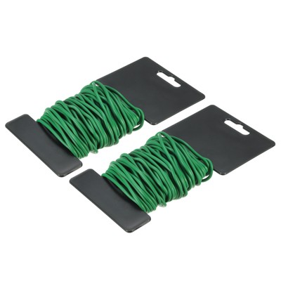 Unique Bargains Flexible Durable Rust-Resistant Garden Plant Ties Green 2 Pcs