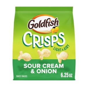Goldfish Crisps Sour Cream & Onion Baked Chip Crackers, 6.25 oz Bag, Pack of 2 - 1 of 3