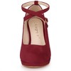 Allegra K Women's Platform Cross Strap Round Toe Stiletto Heels Pumps - 4 of 4