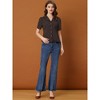 Allegra K Women's Heart-Shaped Polka Dots V Neck Short Sleeve Button Down Vintage Blouse - 3 of 4
