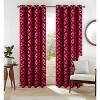 RT Designer Collection Heathrow Halo Foil Blackout Luxurious Decorative Grommet Curtain Panel 54" x 90" Red - 2 of 4