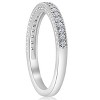 Pompeii3 1/5ct Vintage Diamond Wedding Ring Stackable Anniversary Band 14k White Gold - 3 of 4
