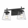 Lauren Modern 2-Light Vanity Sconce - Dimmable, Damp Rated, Clear Glass Shades - 4 of 4