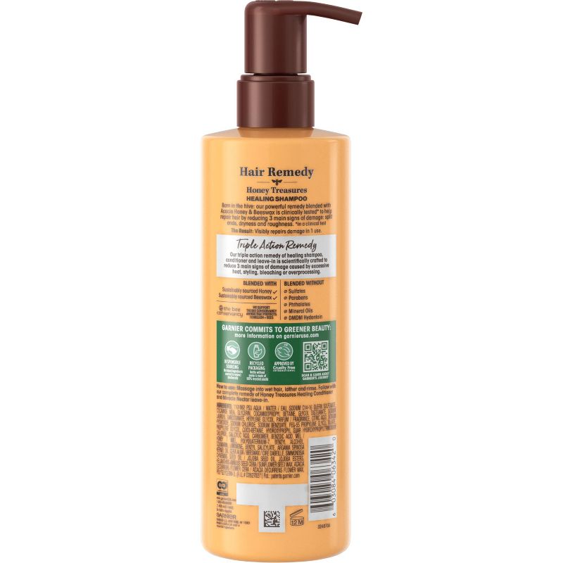 Garnier Whole Blends Sulfate Free Remedy Honey Shampoo for Dry to Very Dry Hair - 12 fl oz, 6 of 14