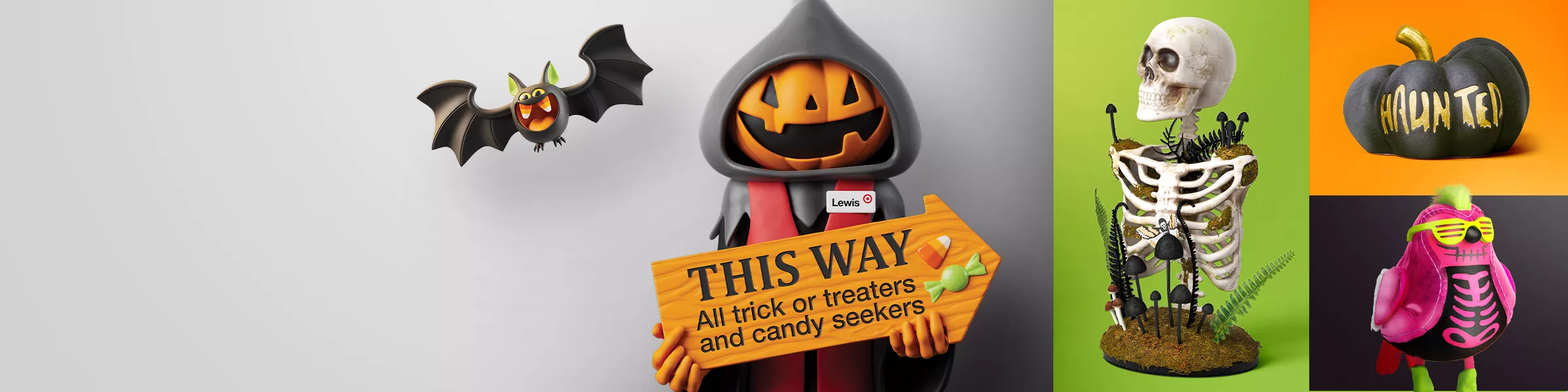 This way
All trick or treaters and candy seekers