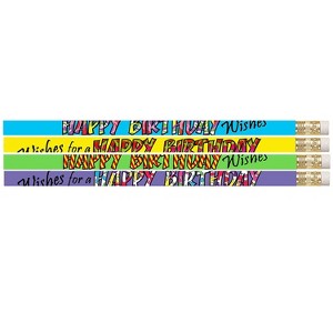 Musgrave Pencil Company Musgrave Happy Birthday Wishes Pencil Pack of 144 (MUS2217G) - 1 of 1