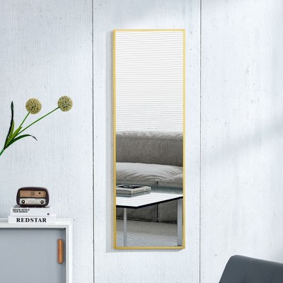 NicBex Full Length Floor Mirror, Dressing Mirror Wall Mounted Mirrors with Solid Wood Frame for Bedroom Living Room Entryway