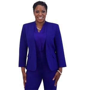Kasper Womens Solid Blazer Jacket - 1 of 1