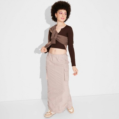 Women's Mid-Rise Parachute Maxi Skirt - Wild Fable™ Blush XXS