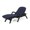 NicBex Solid Wood Patio Chaise Lounge Chair with Comfort Cushion, Outdoor Recliner for Beach, Pool, Garden, Dark Blue - 3 of 4