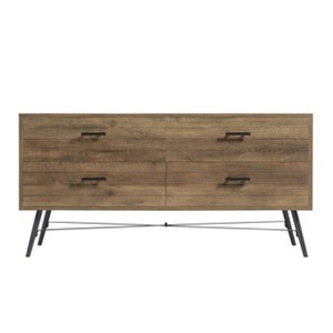 TIRAMISUBEST 4-Drawer Rolling File Cabinet with Lock - Walnut Brown Mobile Storage Organizer for Home & Office - 1 of 4