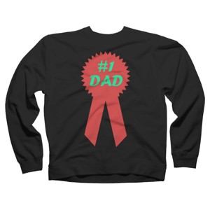 Adult Design By Humans #1 DAD Ribbon By  Sweatshirt - 1 of 2