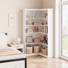 Jojoka 72" L-Shaped Corner Bookshelf, 5-Tier Rustic Wood Bookcase for Living Room & Office, Space-Saving Storage Shelf - 2 of 4