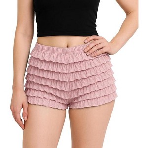 Malco Modes Lace Ruffle Pettipant for Women –Halloween Costume Shorts, Festival Dance Bottoms-White - 1 of 4