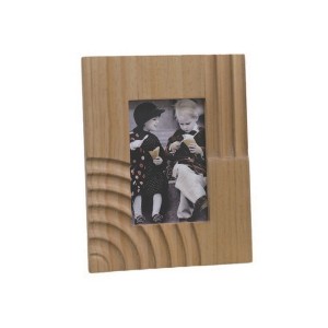 VIP Wood 9.45 in. Brown Concentric Carved Photo Frame 4x6 - 1 of 2