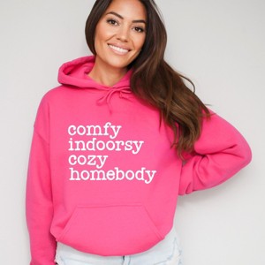 Comfy Indoorsy Cozy Homebody - Women's Graphic Hoodie - 1 of 3